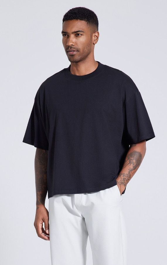 USA SIZE MEN'S CROP T-SHIRT